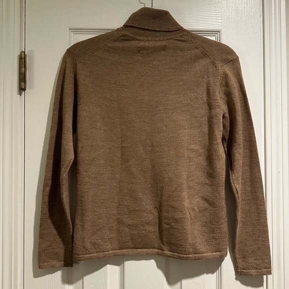 Pursuits Ltd. Camel Women’s Pure Merino Wool Turtleneck Sweater Size Petite Sm - Picture 4 of 4
